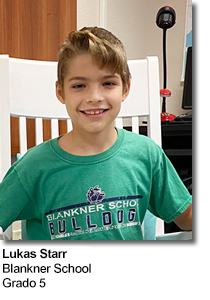 Lucas Starr - Escuela Elemental Blankner School - 5.° grado