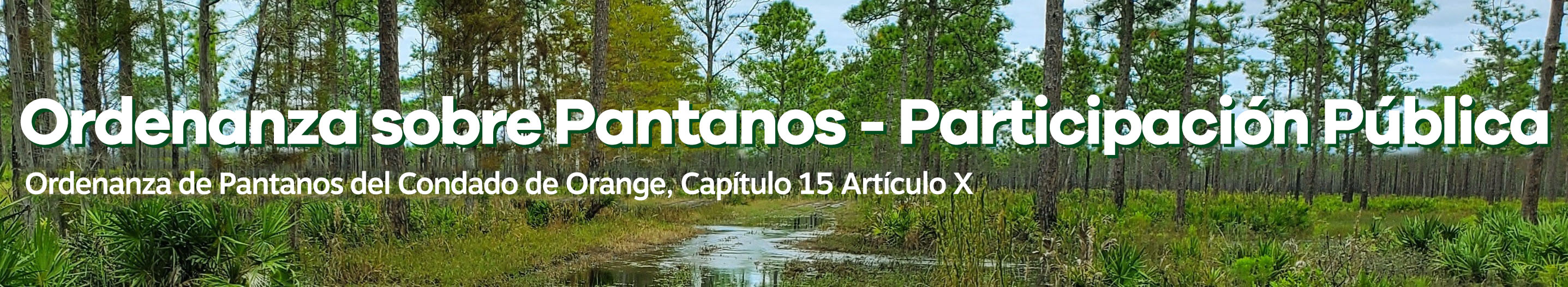 Participación Pública en la Ordenanza de Pantanos -  Ordenanza de Pantanos del Condado de Orange, Capítulo 15 Artículo X